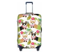 TTIGLHOH Corgi Hawaiian Tropical Summer Pineapple Printing Travel Ready - Protección contra arañazos, excluye la funda de maleta para evitar que el equipaje se mezcle, White, S