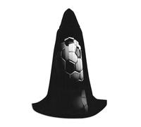 TTIGLHOH Disfraz de capa larga con texto en inglés "I Like Soccer para adolescentes, cosplay, baile de máscaras, vampiro, bruja, disfraz de fiesta de Halloween