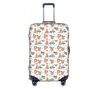 TTIGLHOH Divertida y bonita impresión de perezoso animal, protección contra arañazos, no incluye funda para maleta, evita que el equipaje se mezcle, White, L