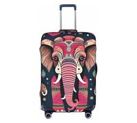 TTIGLHOH Estampado de elefante bohemio listo para viajar, protección contra arañazos, excluye la funda de maleta para evitar que el equipaje se mezcle, White, S