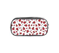 TTIGLHOH Estuche transparente impreso con diseño de mariquita, organizador de cosméticos impermeable, portátil para herramientas de arte