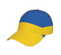 TTIGLHOH Gorra de béisbol con estampado de bandera de Ucrania, con visera curvada, de sarga de poliéster, ajustable, unisex, color negro