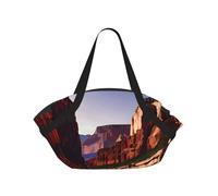 TTIGLHOH Grand Canyon - Manta de playa redonda impresa que se pliega en una bolsa de mano, resistente al desgarro, alfombra de 94 cm, festival de camping