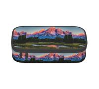 TTIGLHOH Grand Teton National Park - Estuche para lápices de gran capacidad, elegante estuche para lápices, organizador para oficina, universidad, escuela, Black, Talla única, Organizador de bolsas