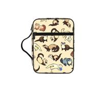 TTIGLHOH Hairy Ferret - Bolsa de almacenamiento de la Biblia impresa resistente al agua, portador de tela Oxford, estuche organizador de estudio de iglesia