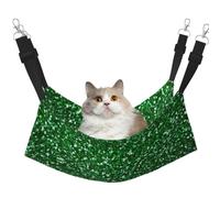 TTIGLHOH Hamaca de lentejuelas verdes para mascotas, para gatos, hurones, cama suave, adecuada para mascotas, conejillos de indias, hámster, gatitos