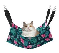 TTIGLHOH Hawaii - Hamaca para mascotas, diseño de flores rosas, para gatos, hurones, cama suave, adecuada para mascotas, conejillo de indias, hámster, gatito