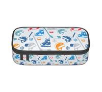 TTIGLHOH Hockey Elements - Estuche para lápices de gran capacidad con diseño creativo, elegante bolsa para bolígrafos, organizador para oficina, universidad, escuela, Black, Talla única, Organizador
