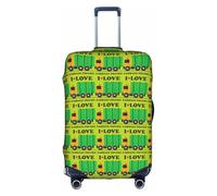 TTIGLHOH I Love Garbage Trucks Printing Travel Ready Protección contra arañazos excluye la funda de maleta que evita que el equipaje se mezcle, White, XL