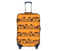 TTIGLHOH Impresión de animales africanos lista para viajes, protección contra arañazos, excluye la funda de maleta que evita que el equipaje se mezcle, White, L