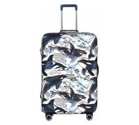 TTIGLHOH Impresión de ballena asesina lista para viajes, protección contra arañazos, excluye la funda de maleta que evita que el equipaje se mezcle, White, XL