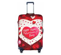 TTIGLHOH Impresión de feliz día de San Valentín, protección contra arañazos, excluye la funda de maleta para evitar que el equipaje se mezcle, White, S