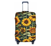 TTIGLHOH Impresión de girasol con diseño de flores silvestres, protección contra arañazos, no incluye la funda para maleta, evita que el equipaje se mezcle, White, L