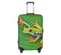 TTIGLHOH Impresión de hojas de rana con diseño de animales, protección contra arañazos, excluye la funda de maleta para evitar que el equipaje se mezcle, White, XL