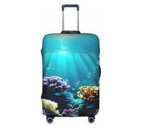TTIGLHOH Impresión de paisaje subacuático, protección contra arañazos, no incluye la funda de la maleta para evitar que el equipaje se mezcle, White, M