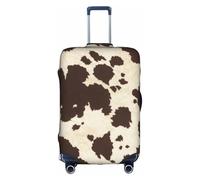 TTIGLHOH Impresión de piel de vaca lista para viajes, protección contra arañazos, excluye la funda de maleta para evitar que el equipaje se mezcle, White, S