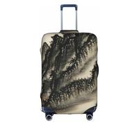TTIGLHOH Impresión de pintura china lista para viajes, protección contra arañazos, excluye la funda de la maleta para evitar que el equipaje se mezcle, White, XL