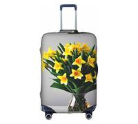 TTIGLHOH Impresión de ramo de narcisos lista para viajes, protección contra arañazos, excluye la funda de la maleta para evitar que el equipaje se mezcle, White, M