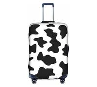 TTIGLHOH Impresión de vaca en blanco y negro, protección contra arañazos, no incluye la funda de la maleta para evitar que el equipaje se mezcle, White, L