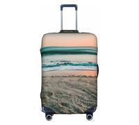 TTIGLHOH Impresión temática de puesta de sol en la playa, protección contra arañazos, no incluye la funda de maleta para evitar que el equipaje se mezcle, White, L
