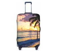 TTIGLHOH Impresionante impresión de playa de Jamaica con protección contra arañazos, excluye la funda de maleta para evitar que el equipaje se mezcle, White, M