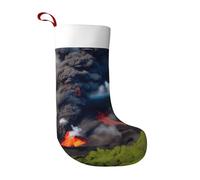 TTIGLHOH Kilauea Volcano Bloom - Calcetines de Navidad súper suaves, calcetines de Navidad impresos de doble cara para decoración familiar de vacaciones