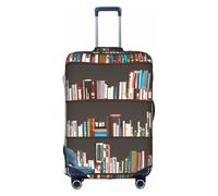 TTIGLHOH Library Bookcase Printing Travel Ready - Protección contra arañazos, excluye la funda de maleta para evitar que el equipaje se mezcle, White, L