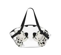 TTIGLHOH Manta de playa redonda con estampado dálmata que se pliega en una bolsa de mano, resistente al desgarro, alfombra de 94 cm, festival de camping