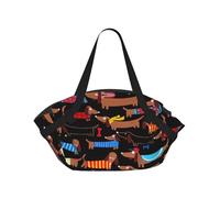 TTIGLHOH Manta de playa redonda impresa con texto en inglés "I Love My Dog" que se pliega en una bolsa de mano, resistente al desgarro, 94 cm, festival de camping