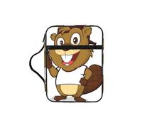 TTIGLHOH Naughty Beaver - Bolsa de almacenamiento de la Biblia impresa, resistente al agua, portador de tela Oxford, estuche organizador de estudio de iglesia