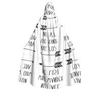 TTIGLHOH Not All Who Wander Are Lost - Capa larga con capucha, bata gótica para adultos, para baile de máscaras, disfraz de larpa medieval