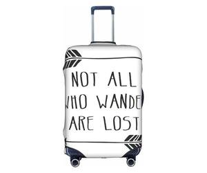 TTIGLHOH Not All Who Wander are Lost - Protección contra arañazos lista para viajes, excluye la funda de maleta que evita que el equipaje se mezcle, White, M