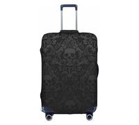 TTIGLHOH Papel pintado gótico con estampado de calavera, listo para viajes, protección contra arañazos, excluye la funda de maleta para evitar que el equipaje se mezcle, White, S