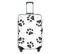 TTIGLHOH Patrón de pata de perro con estampado de huellas de perro, protección contra arañazos, excluye la funda de maleta para evitar que el equipaje se mezcle, White, XL