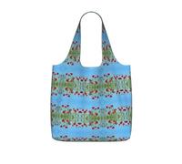 TTIGLHOH Poppies on Sky - Bolsa de compras reutilizable plegable y ligera, 25 L, para viajes de comestibles