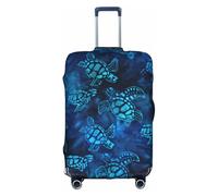 TTIGLHOH Protección contra arañazos con estampado azul de tortuga marina, no incluye la funda de maleta para evitar que el equipaje se mezcle, White, M