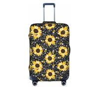 TTIGLHOH Protección contra arañazos con estampado de abeja de girasol, no incluye funda para maleta, evita que el equipaje se mezcle, White, M