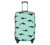 TTIGLHOH Protección contra arañazos con estampado de ballena del océano Pacífico, no incluye la funda de maleta para evitar que el equipaje se mezcle, White, L