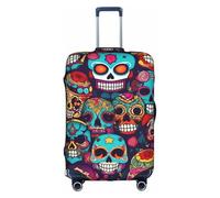 TTIGLHOH Protección contra arañazos con estampado de calaveras de azúcar, no incluye la funda de maleta para evitar que el equipaje se mezcle, White, M
