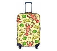 TTIGLHOH Protección contra arañazos con estampado de langosta y limón, no incluye funda para maleta, evita que el equipaje se mezcle, White, XL