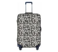 TTIGLHOH Protección contra arañazos con estampado de mar de fútbol, no incluye la funda de maleta, evita que el equipaje se mezcle, White, S