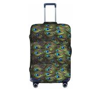 TTIGLHOH Protección contra arañazos con estampado de pavo real fresco, no incluye la funda de maleta para evitar que el equipaje se mezcle, White, L