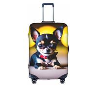 TTIGLHOH Protección contra arañazos con estampado de perro chihuahua listo para viajar, excluye la funda de maleta para evitar que el equipaje se mezcle, White, M