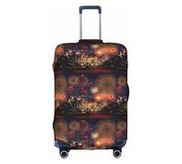 TTIGLHOH Protección contra arañazos con impresión de fuegos artificiales, no incluye la funda de maleta para evitar que el equipaje se mezcle, White, S