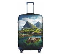 TTIGLHOH Protección contra arañazos con impresión de las Islas Noruegas, no incluye la funda de la maleta para evitar que el equipaje se mezcle, White, XL