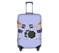 TTIGLHOH Protección contra arañazos con impresión de tambor de jazz, no incluye la funda de maleta para evitar que el equipaje se mezcle, White, S