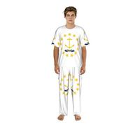 TTIGLHOH Rhode Island State Flag - Conjunto de pijama para hombre, ligero, transpirable, manga corta, pantalones largos, para viajes a casa, tallas S-3XL, Negro, M