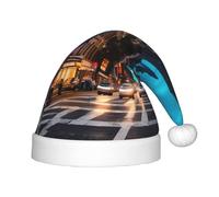 TTIGLHOH Streets Of New York City - Sombrero de Papá Noel para niños, de terciopelo, cómodo, grueso, para vacaciones