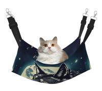 TTIGLHOH Wolf Night Moon - Hamaca para mascotas, para gatos, hurones, cama suave, adecuada para mascotas, conejillo de indias, hámster, gatito