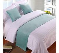 TTiiLoe Caminos de Cama Individuales de Terciopelo Suave para decoración de Cama, Colcha de Lujo Verde, Camino de Cama para pie de Cama, Bufanda, 180 x 50 cm